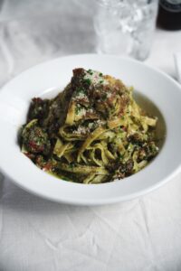 Linguine with Pesto and Sun-Dried Tomatoes
