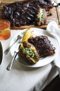 Slow-Roasted Ribs with my tangy Apricot BBQ Sauce